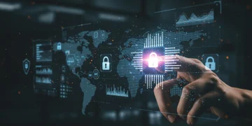 AI-powered cybersecurity dashboard analyzing network threats