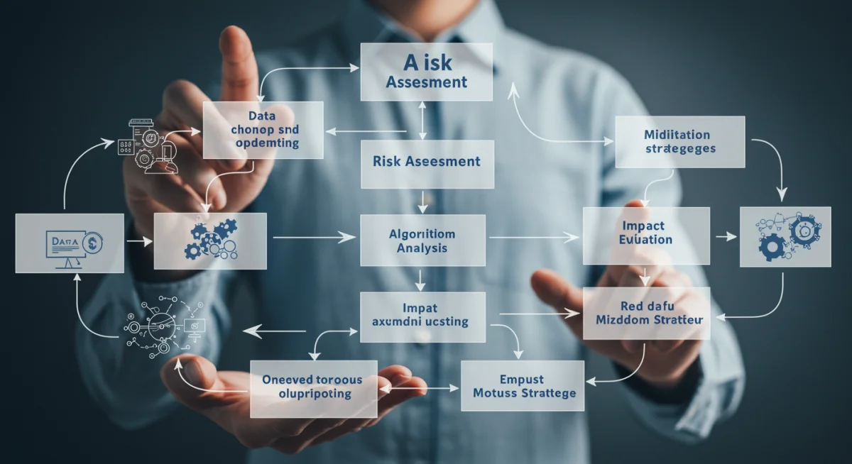 Flowchart depicting a comprehensive AI risk assessment process.