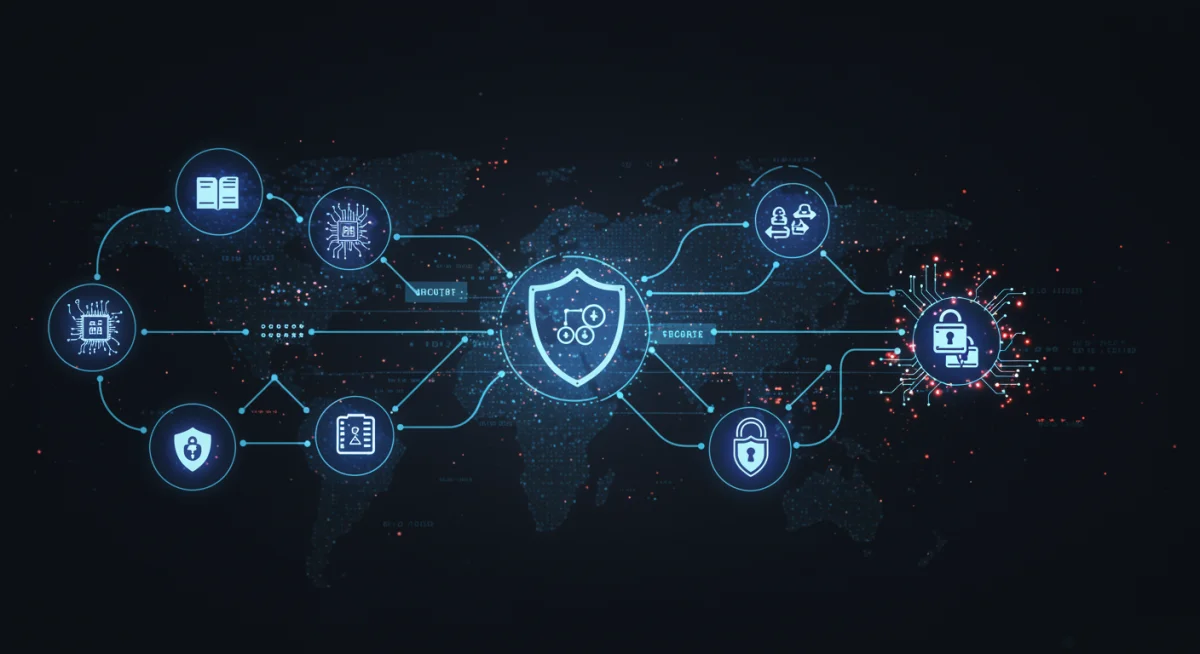 AI algorithms identifying vulnerabilities in a complex network infrastructure