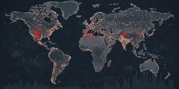 Global map highlighting conflict zones and their impact on US security and economy