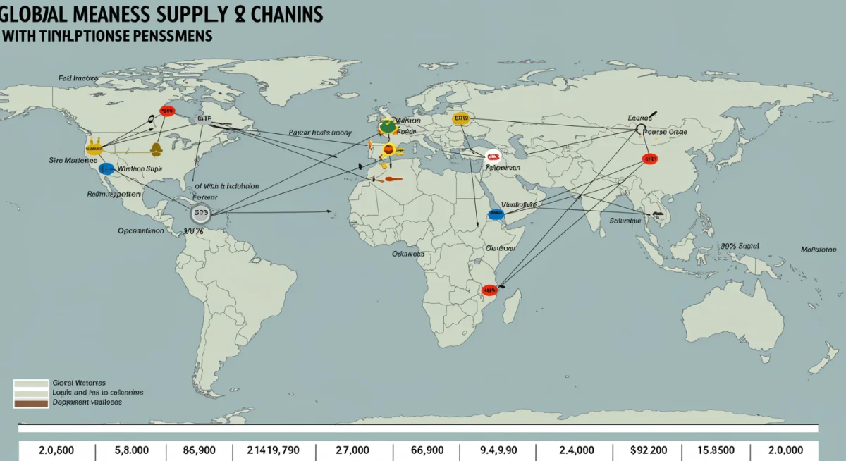 Infographic illustrating global supply chain disruptions impacting defense spending