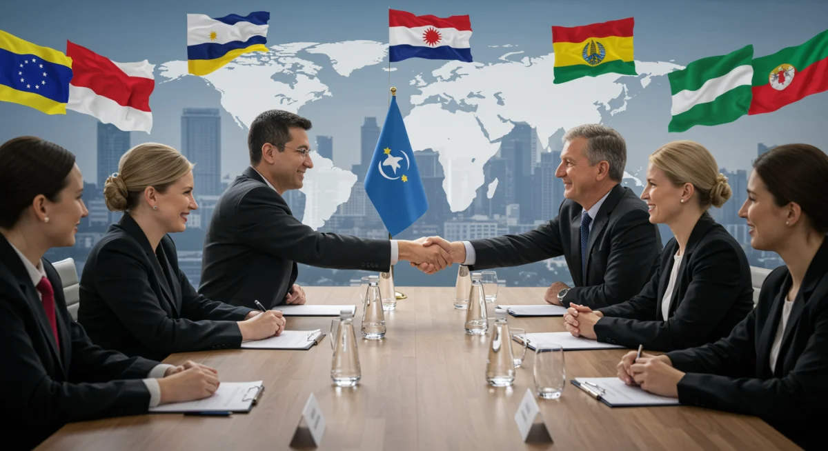 Diplomatic negotiations fostering peaceful regional conflict resolution.