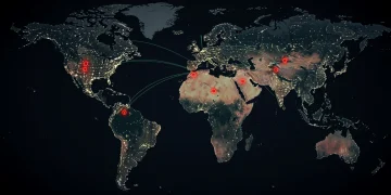 Global map highlighting underreported conflict zones and their potential impact on U.S. foreign policy by 2026